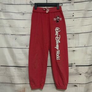 Disney Parks | Girl's Red Minnie Mouse Jogger Pants Walt Disney World Size M Med